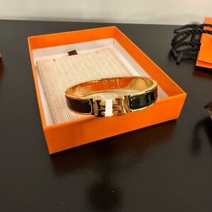 H gold and black Bracelet